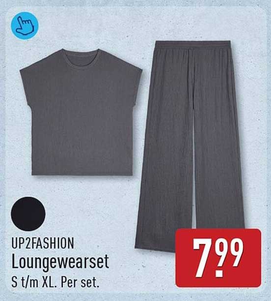 UP2FASHION Loungewearset S t/m XL. Per set.
