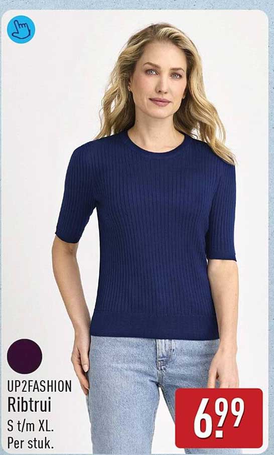 UP2FASHION Ribtrui S t/m XL. Per stuk.