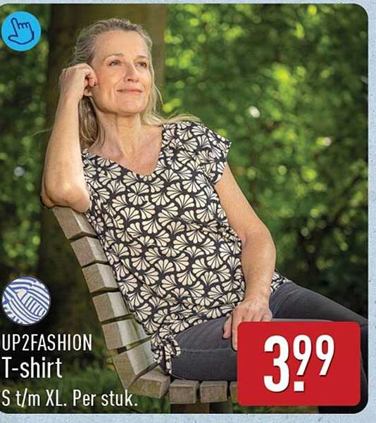 UP2FASHION T-shirt S t/m XL. Per stuk.