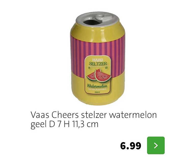 Vaas Cheers stelzer watermeloen geel D 7 H 11,3 cm