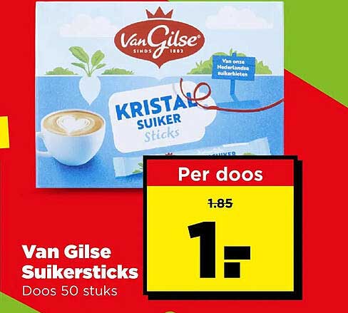 Van Gilse Suikersticks Doos 50 stuks