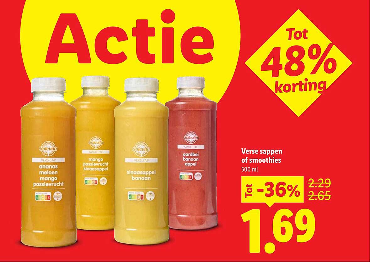 Verse sappen of smoothies 500 ml