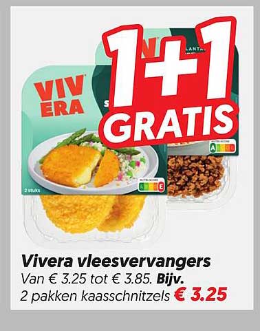 Vivera vleesvervangers 1+1 GRATIS