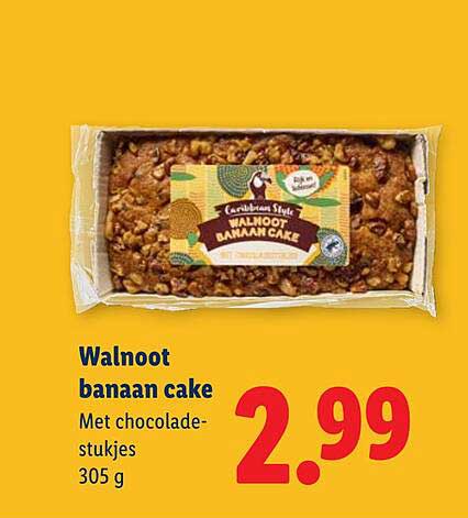 Walnoot banaan cake