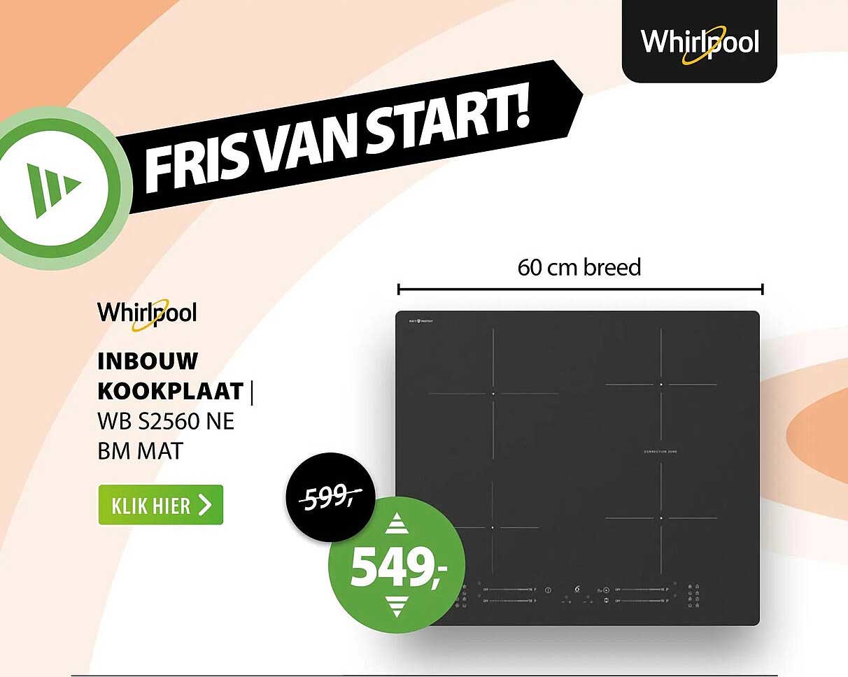 Whirlpool inbouw kookplaat WB S2560 NE BM MAT