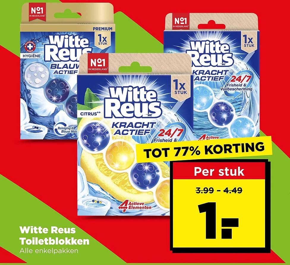 Witte Reus Toiletblokken Alle enkelpakken TOT 77% KORTING