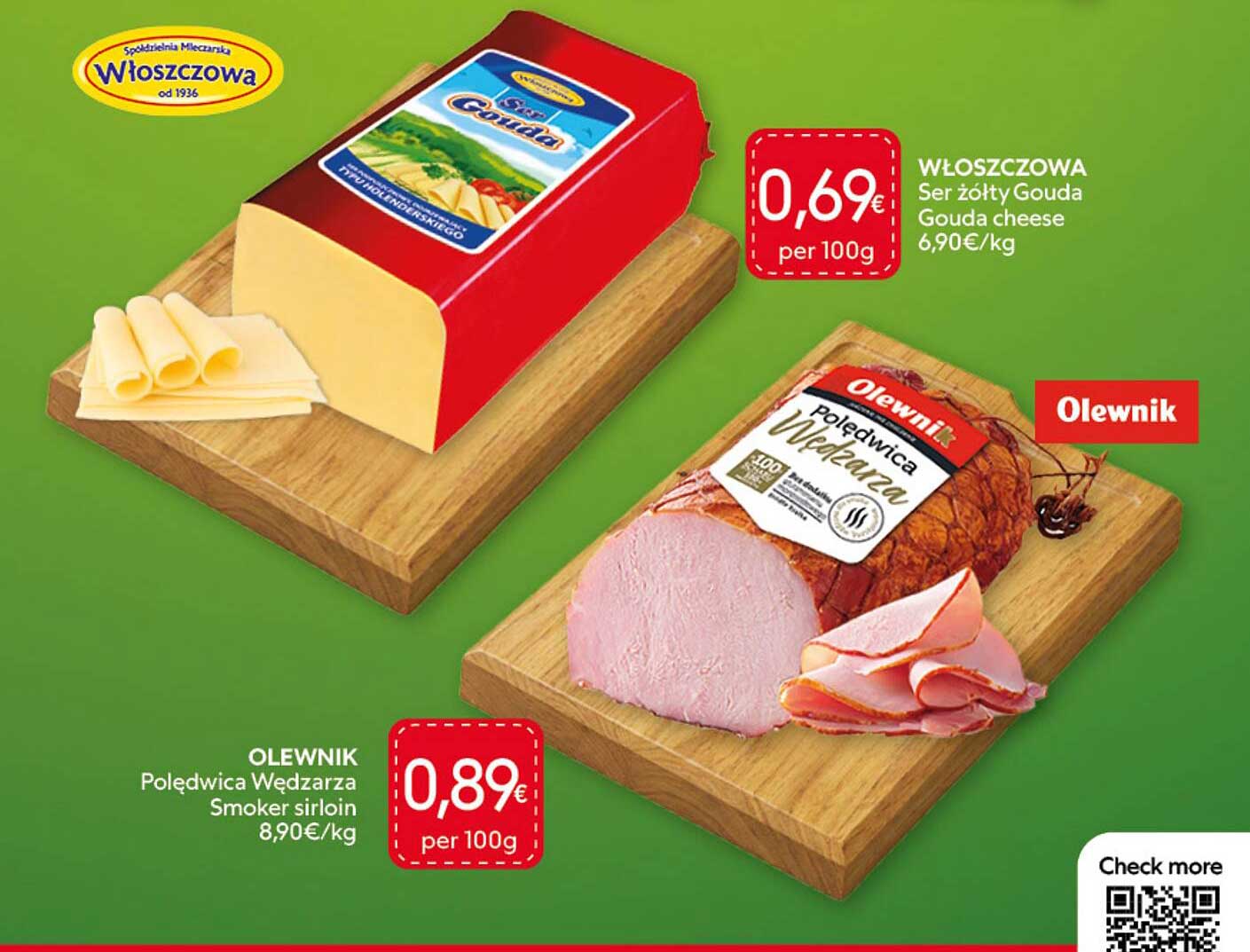 WŁOSZCOWA Ser żółty Gouda Gouda cheese