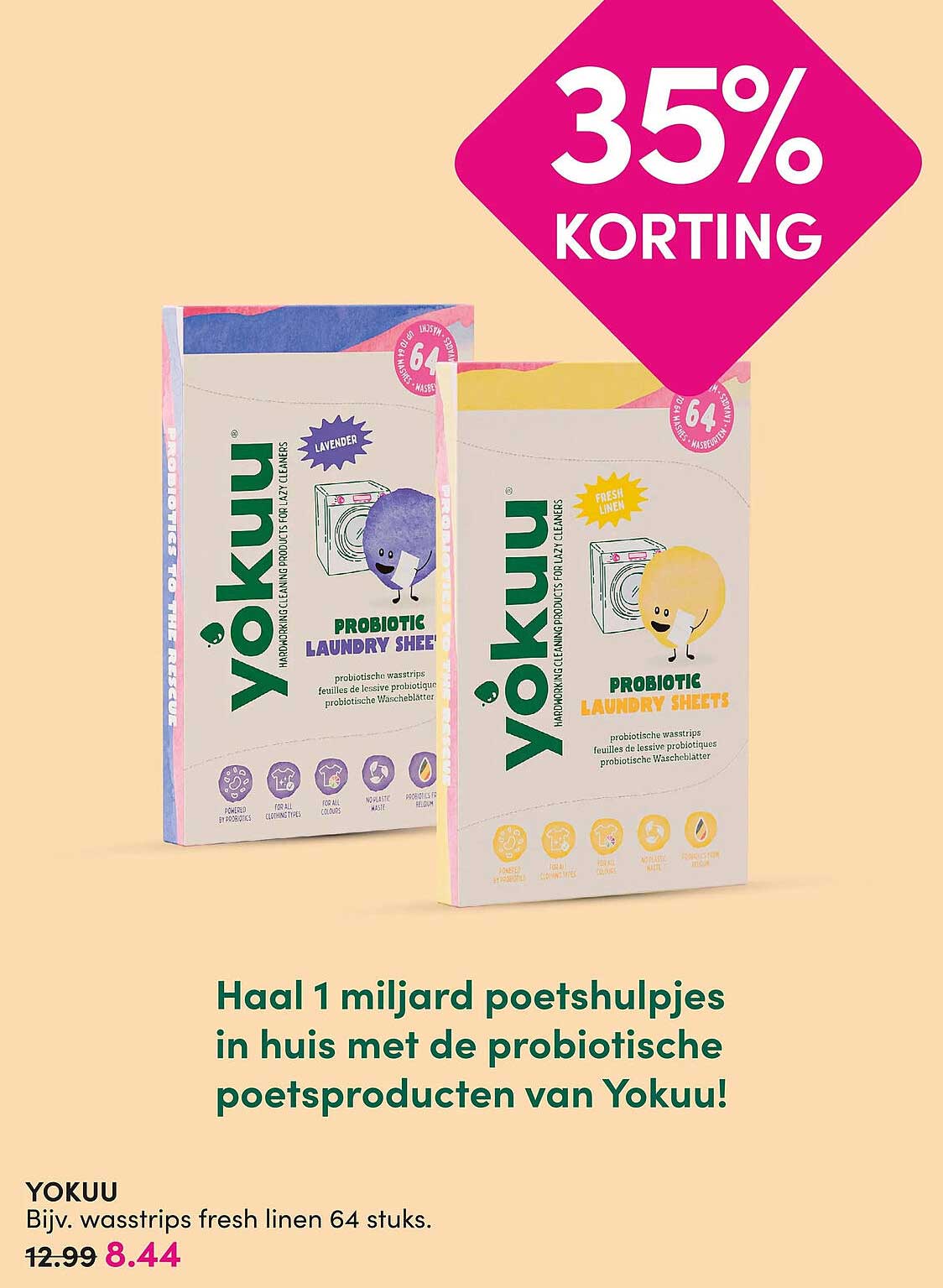 YOKUU Bijv. wasstrips fresh linen 64 stuks. 35% KORTING