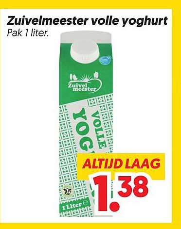 Zuivelmeester volle yoghurt