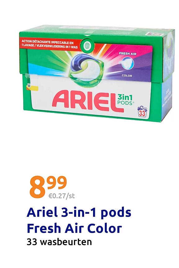 Ariel 3-in-1 pods Fresh Air Color