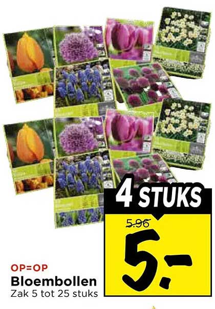 Bloembollen Zak 5 tot 25 stuks 4 stuks