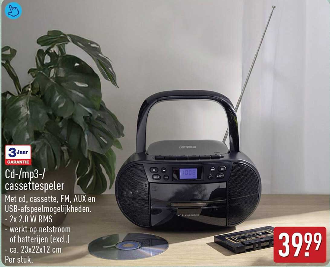 Cd-/mp3-/cassettspeler