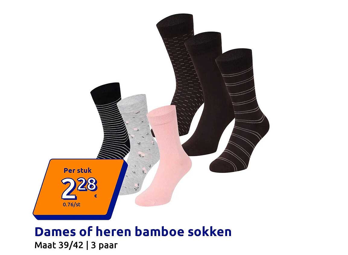 Dames of heren bamboe sokken
