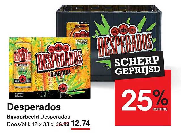 Desperados SCHERP GEPRIJSD 25% korting