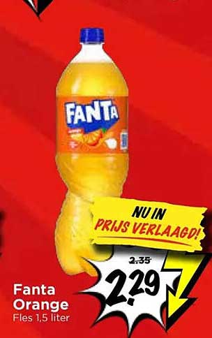 Fanta Orange Fles 1,5 liter NU IN PRIJS VERLAAGD!
