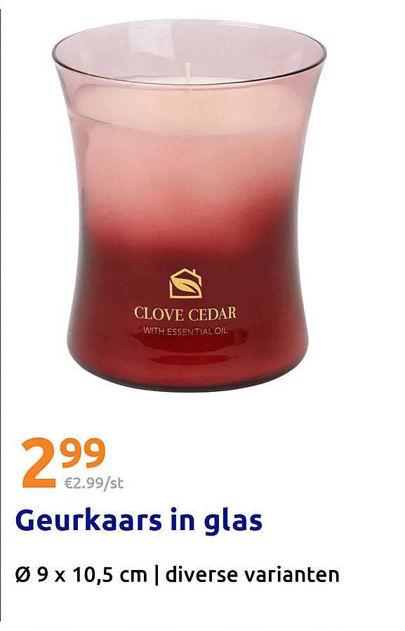 Geurkaars in glas