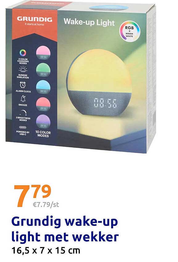 Grundig wake-up light met wekker