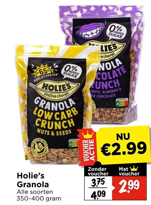 Holie’s Granola Alle soorten 350-400 gram