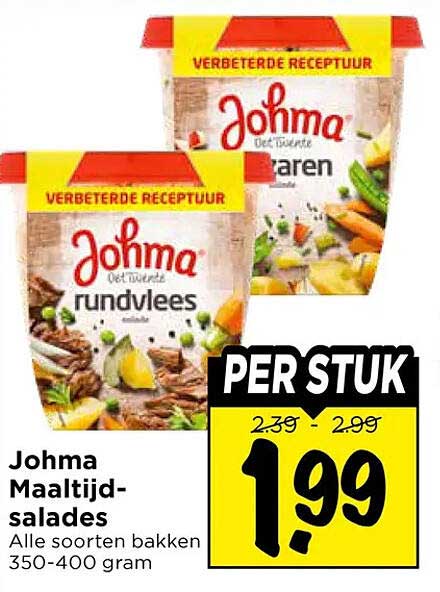 Johma Maaltijd-salades Alle soorten bakken 350-400 gram