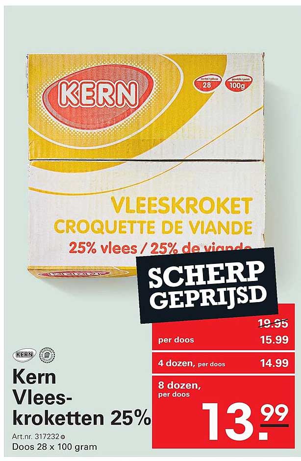 Kern Vleeskroketten 25%