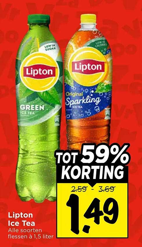 Lipton Ice Tea Alle soorten flessen à 1,5 liter TOT 59% KORTING