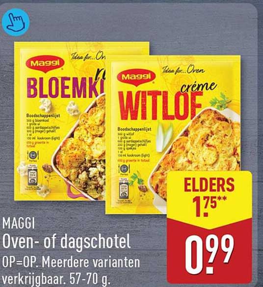 MAGGI Oven- of dagschotel OP=OP. Meerdere varianten verkrijgbaar. 57-70 g.