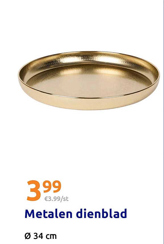 Metalen dienblad Ø 34 cm