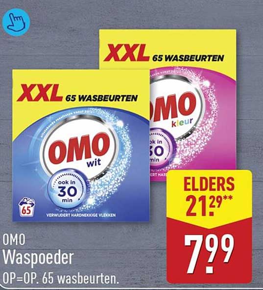 OMO Waspoeder OP=OP. 65 wasbeurten.