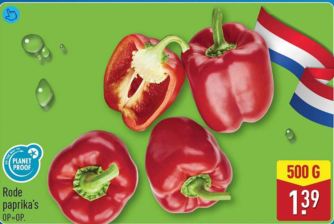 Rode paprika's