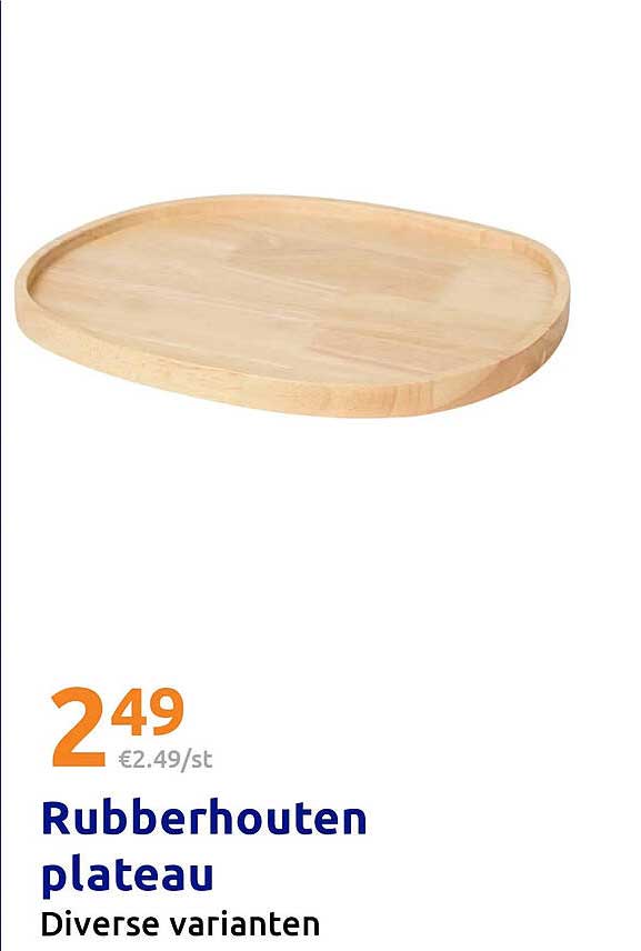 Rubberhouten plateau Diverse varianten