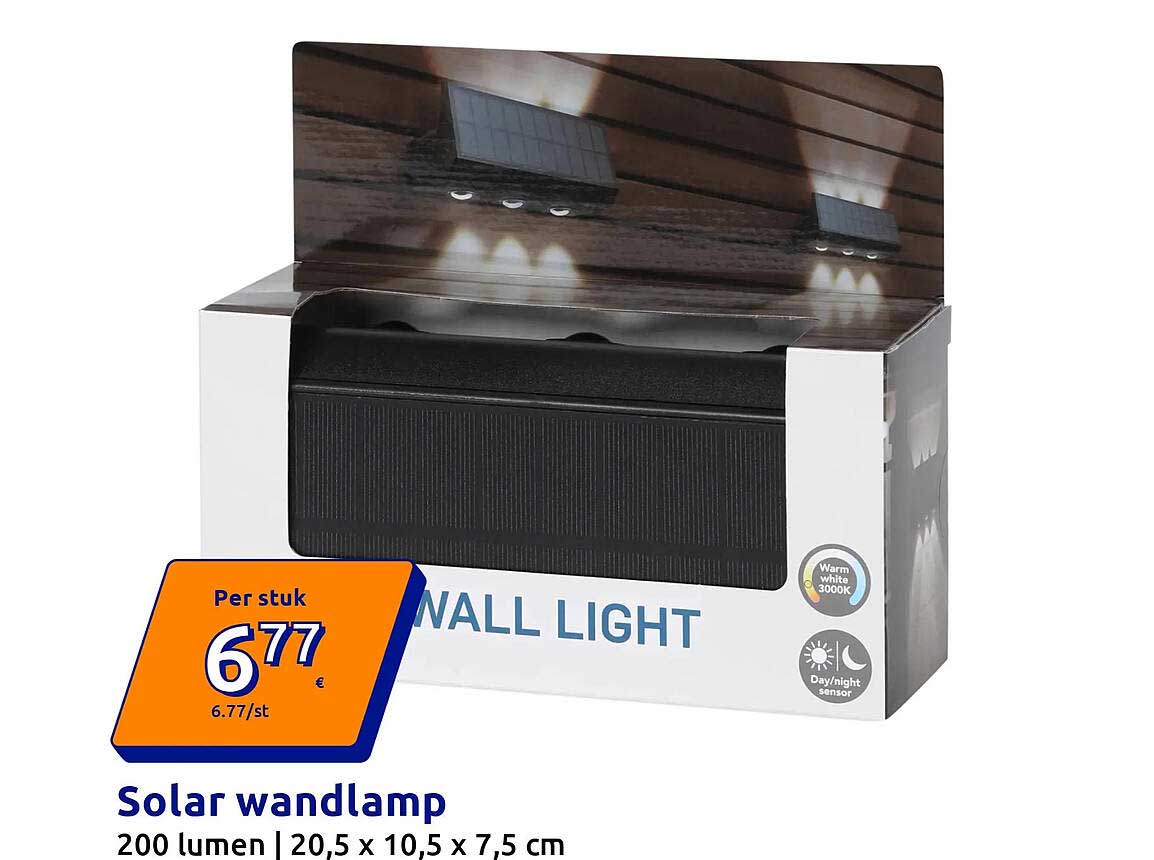 Solar wandlamp