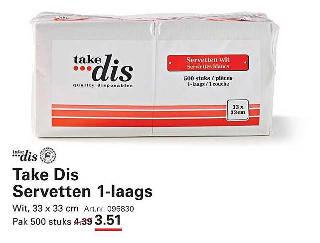 Take Dis Servetten 1-laags