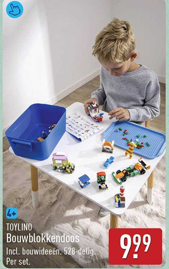 TOYLINO Bouwblokkendoos Incl. bouwideeën. 528-delig. Per set.