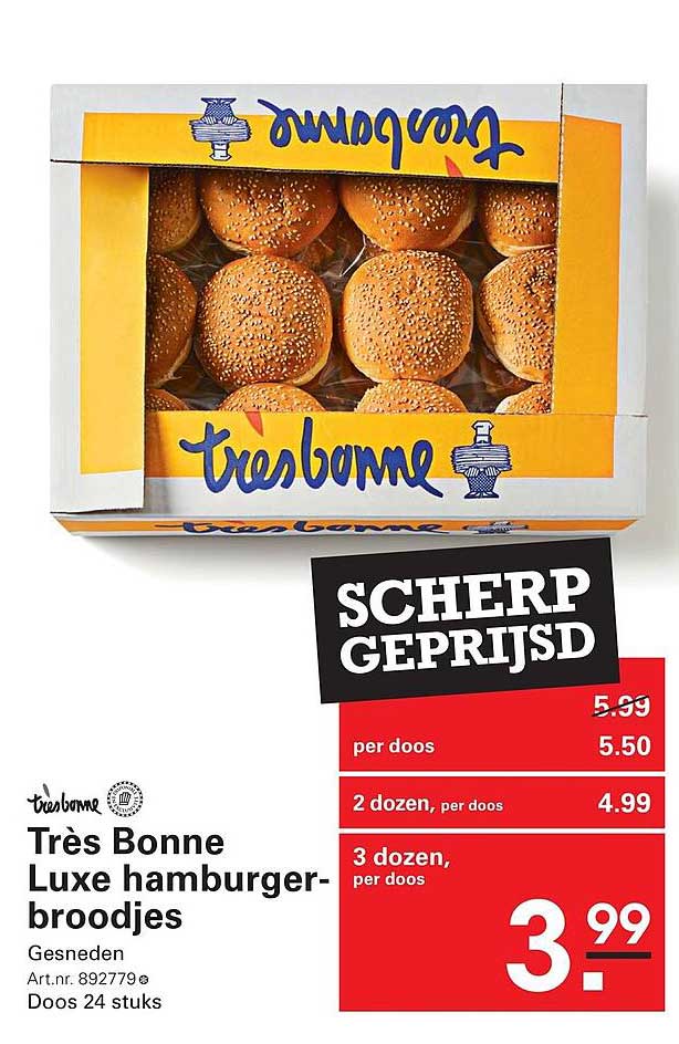 Très Bonne Luxe hamburger-broodjes