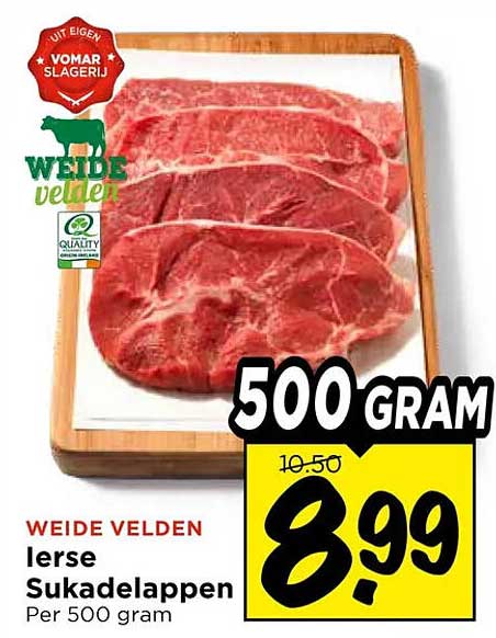WEIDE VELDEN Ierse Sukadelappen 500 GRAM