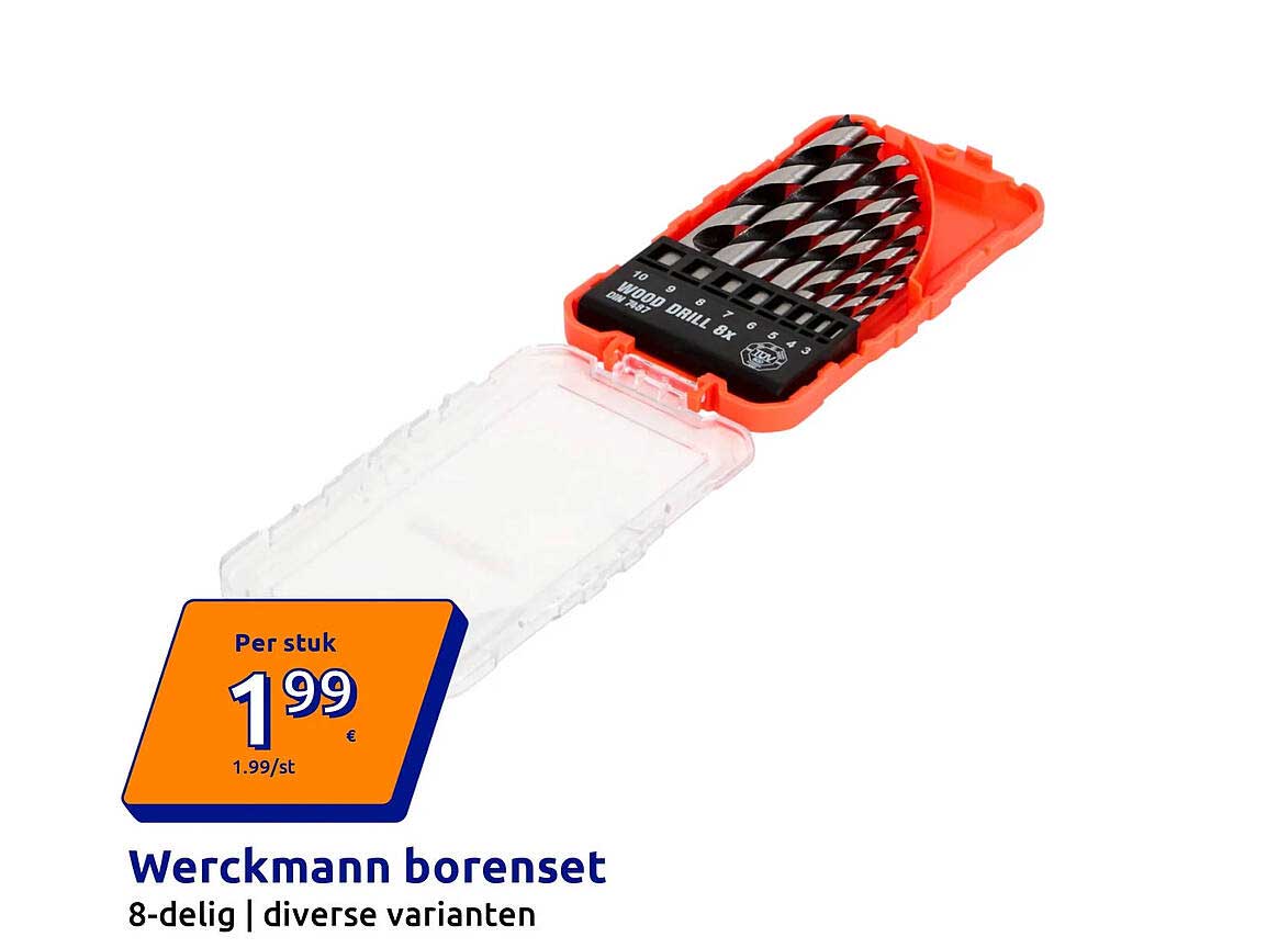 Werckmann borenset 8-delig | diverse varianten