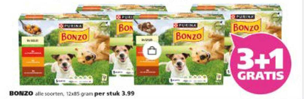 BONZO alle soorten, 12x85 gram per stuk 3.99