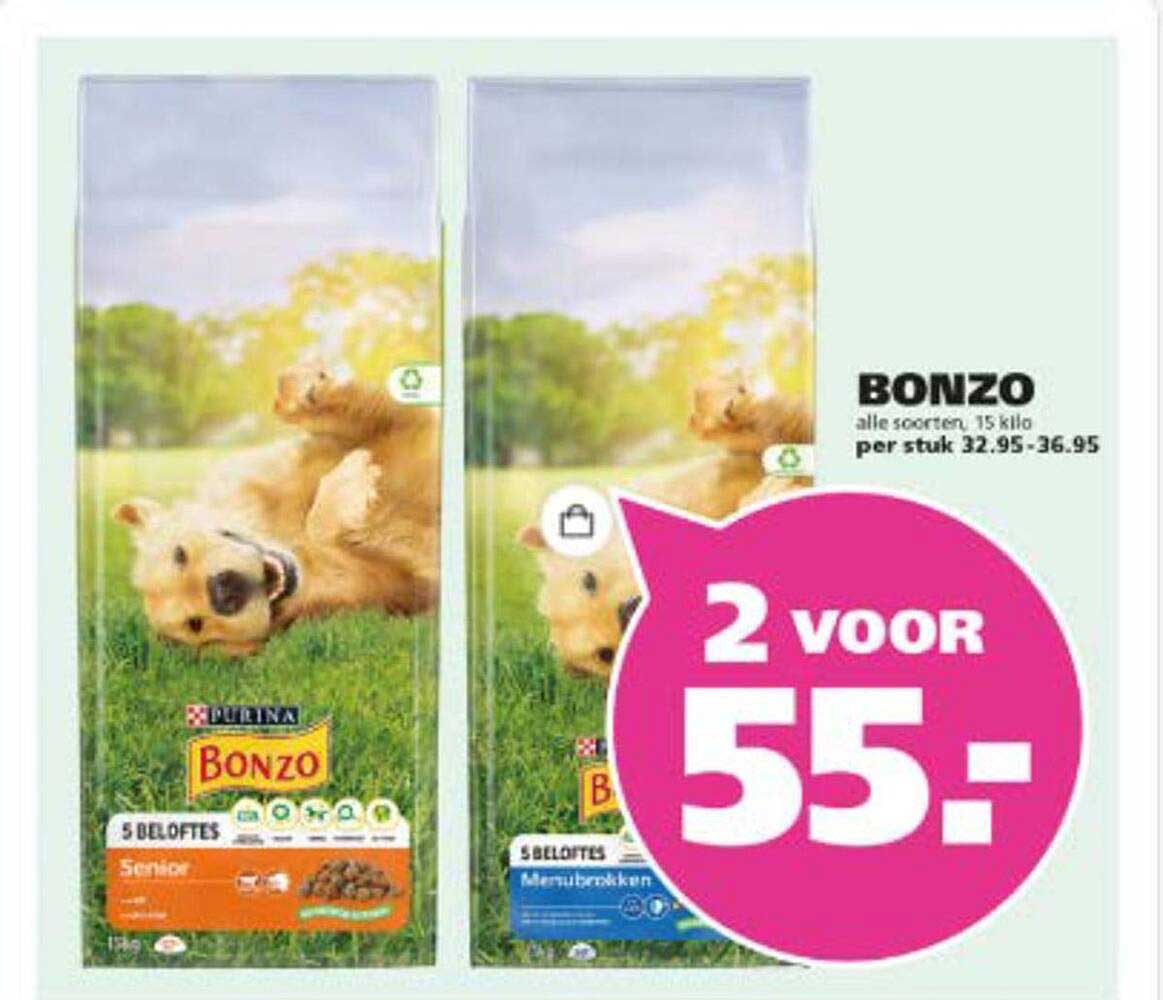 BONZO alle soorten, 15 kilo per stuk 32.95-36.95