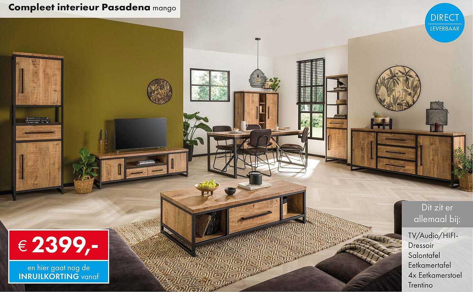 Compleet interieur Pasadena mango