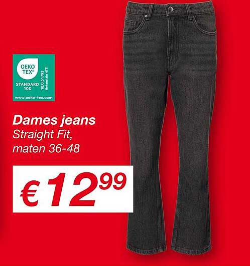 Dames jeans Straight Fit, maten 36-48
