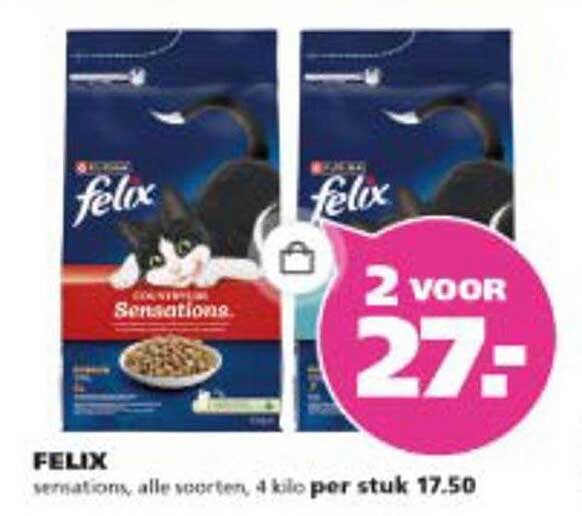 FELIX sensatons, alle varianten, 4 kilo per stuk 17.50