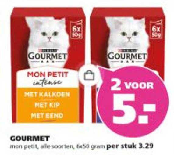 GOURMET mon petit, alle soorten, 6x50 gram per stuk 3.29