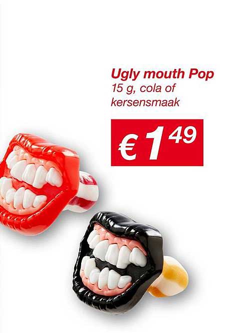 Ugly mouth Pop 15 g, cola of kersensmaak