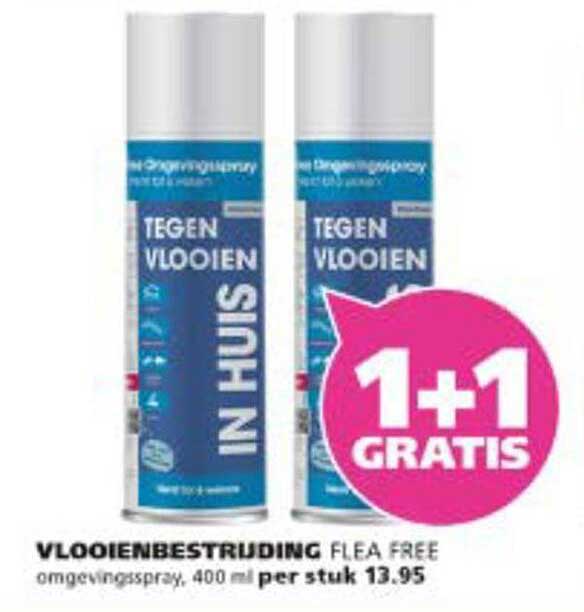 VLOOIENBESTRIDING FLEA FREE omgevingsspray, 400 ml per stuk 13.95