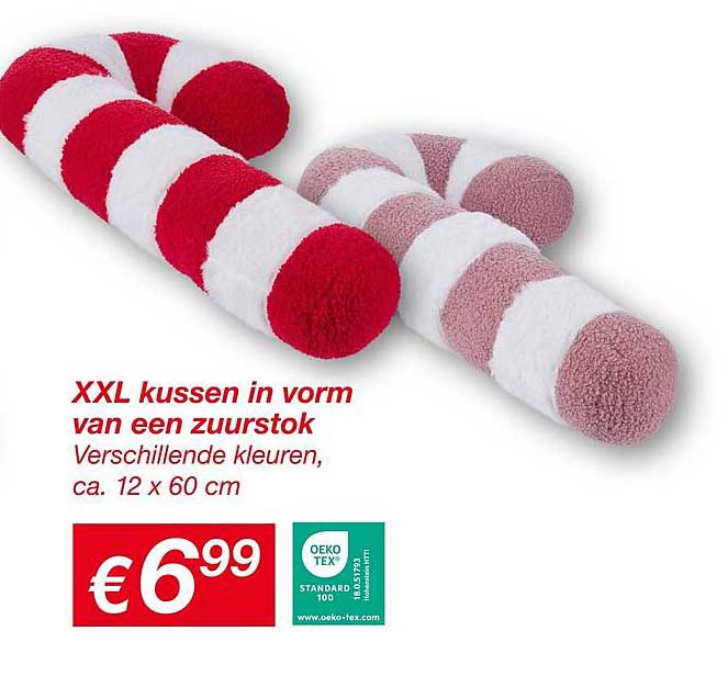 XXL kussen in vorm van een zuurstok