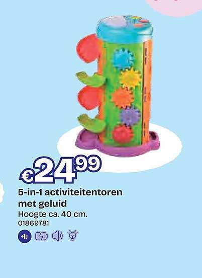 5-in-1 activiteitentoren met geluid