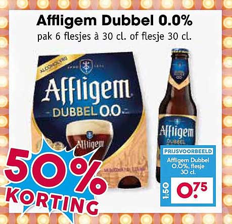 Affligem Dubbel 0.0% 50% KORTING