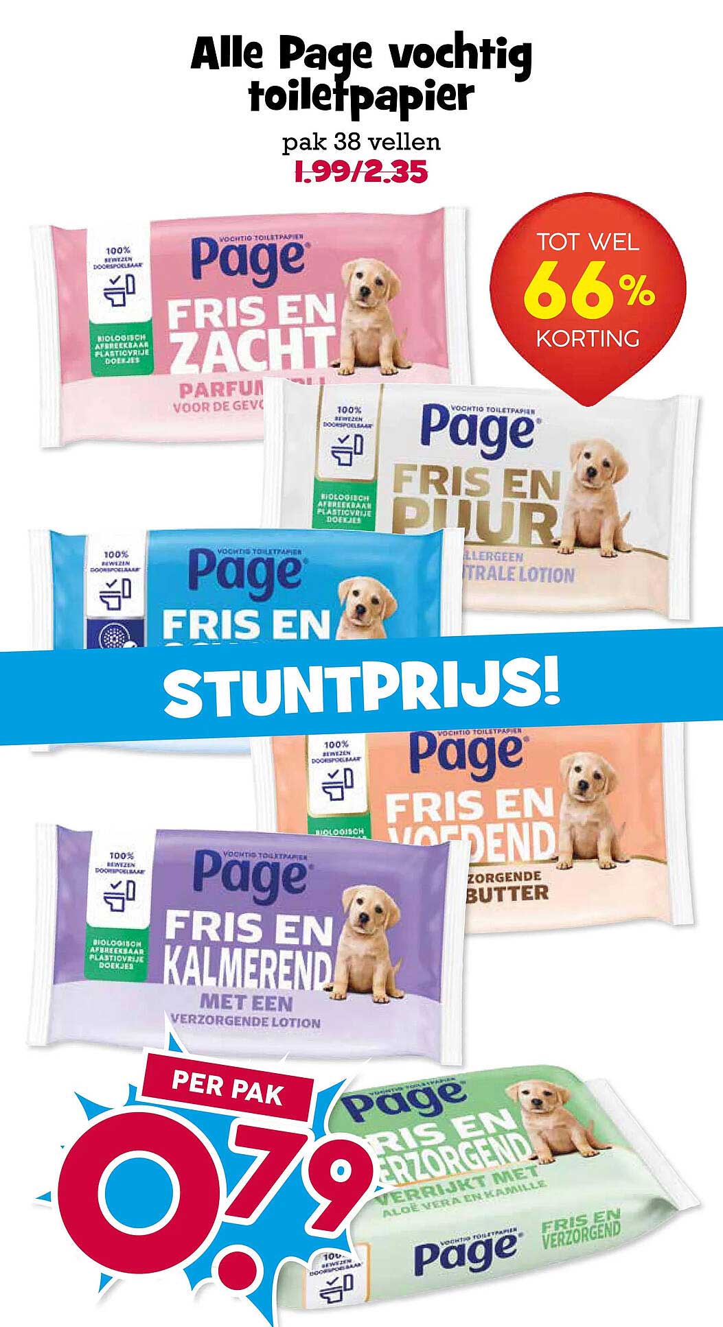 Alle Page vochtig toiletpapier pak 38 vellen