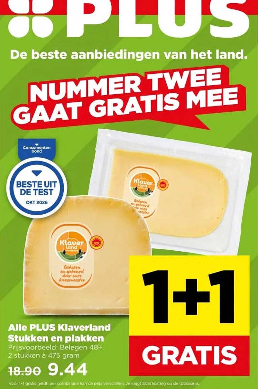 Alle PLUS Klaverland stukken en plakken 1+1 gratis