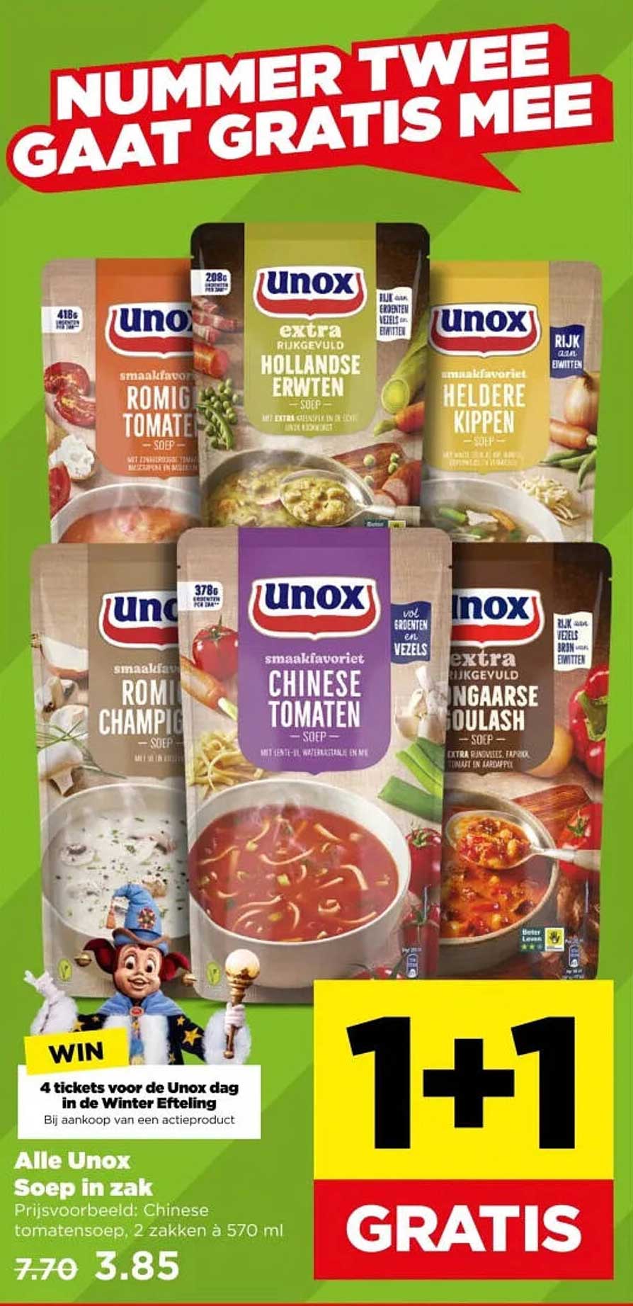 Alle Unox Soep in zak 1+1 GRATIS
